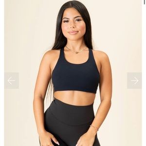 NWT Wrap cross back Black Paragon Sports Bra